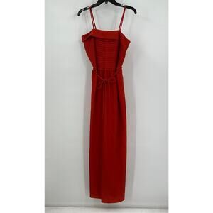 Nardis Womens‎ Maxi Dress S Rust 70s Cottagecore Spaghetti Strap Boho